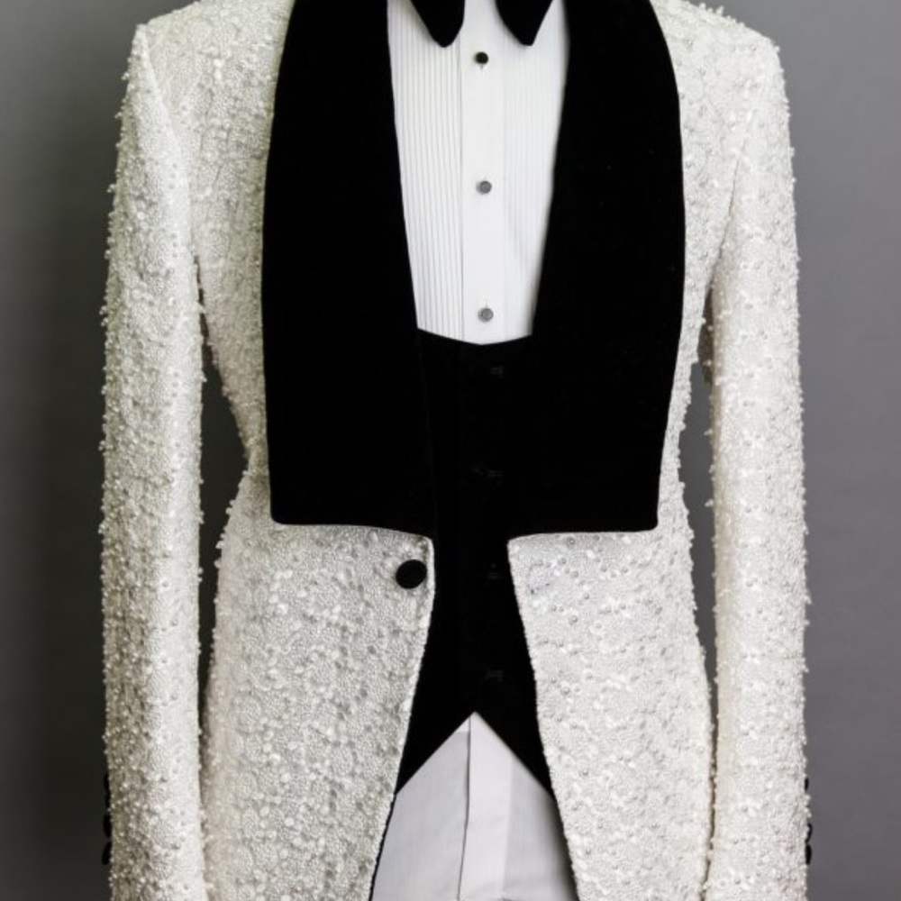 Detailed Pearl and Diamond Tuxedo